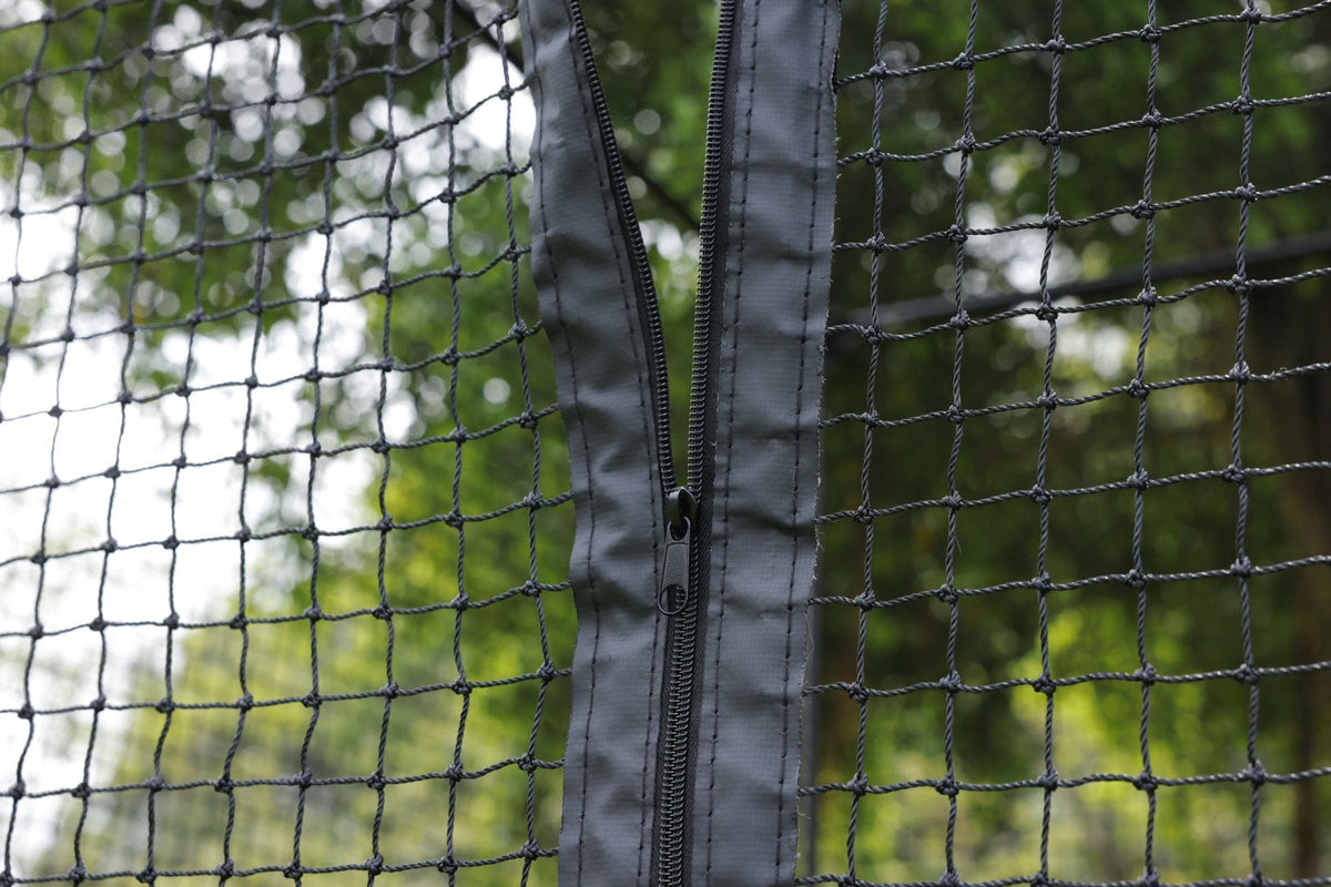 The zipped door, closed - close-up of the zip