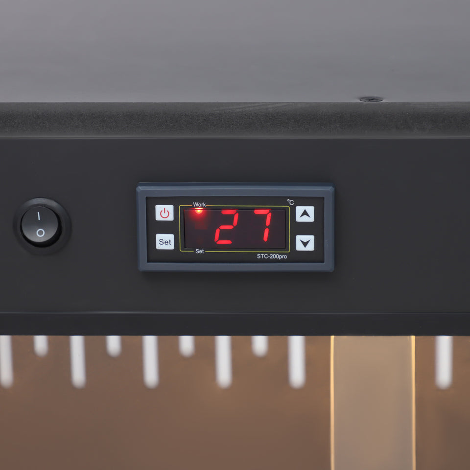 Zoom sur le thermostat du coloris noir